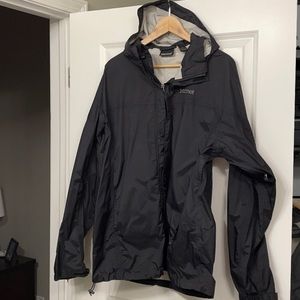 Men’s Marmot Rain Jacket Black Size L hardly worn